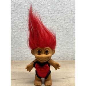 Vtg Russ Troll Doll 5" Tall In Red Lingerie